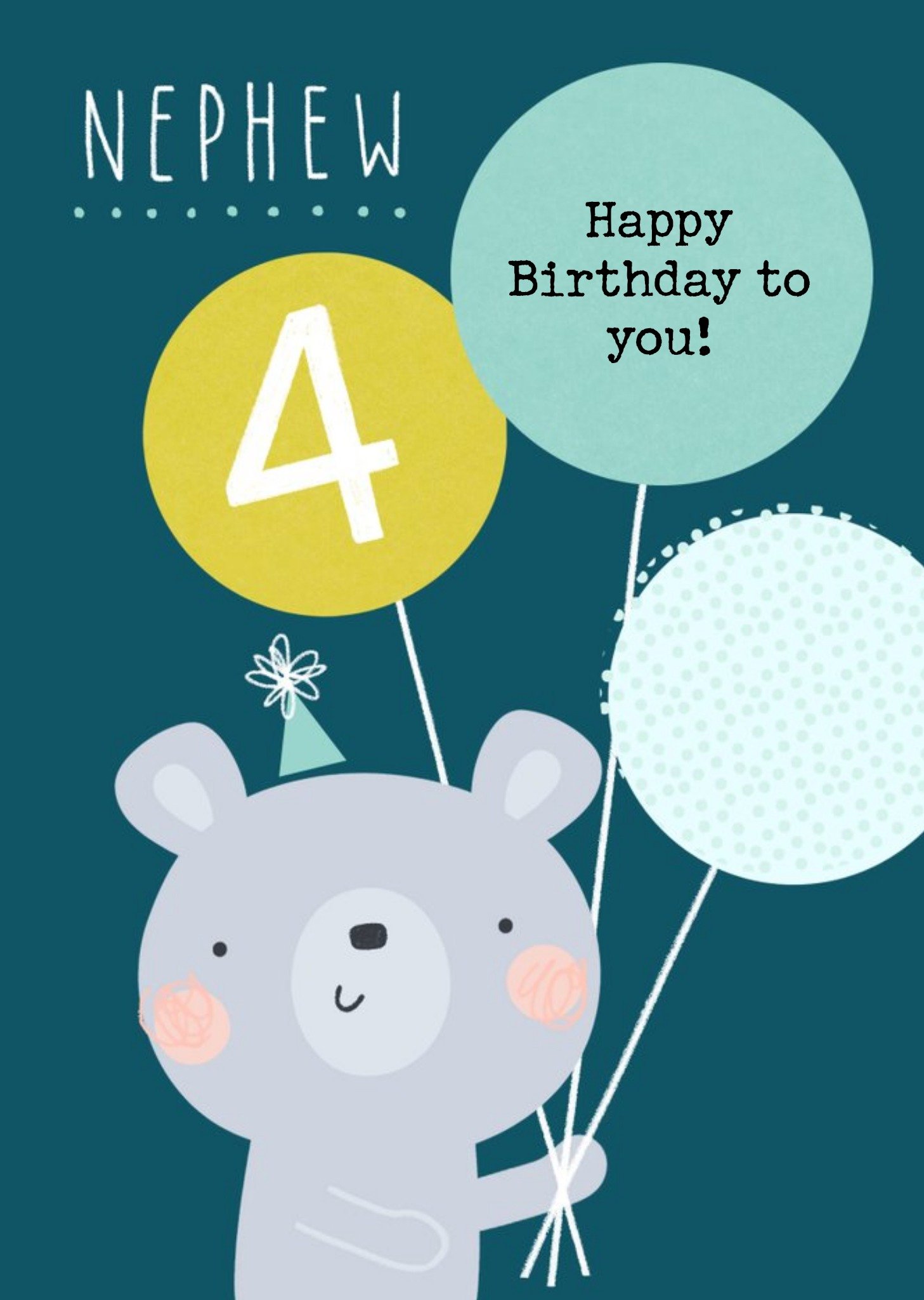 Moonpig Sorcha Faulkner Bear Balloon Birthday Card, Large