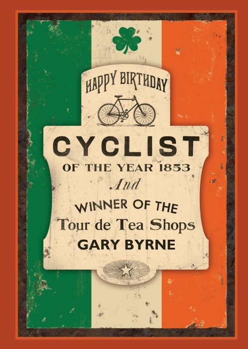 Irelands Cyclist Of The Year Personalised Card