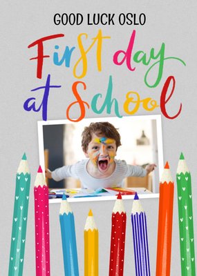 Okey Dokey Design Illustrated First Day At School Card