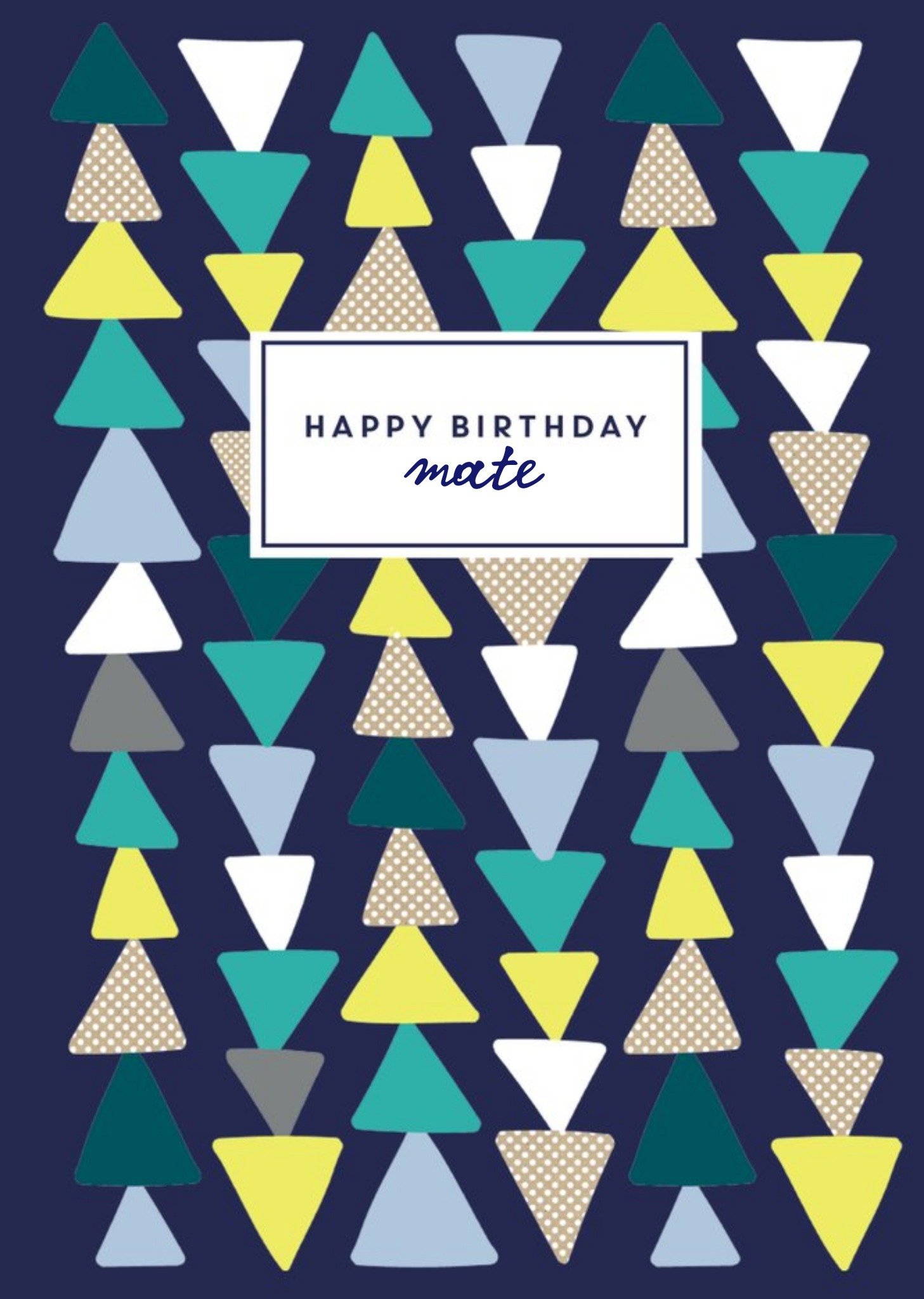 Shake It Up Triangle Pattern Personalised Card Ecard