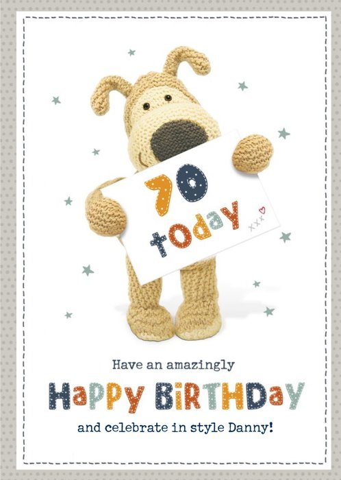 Boofle 70th Have an Amazingly Happy Birthday Card
