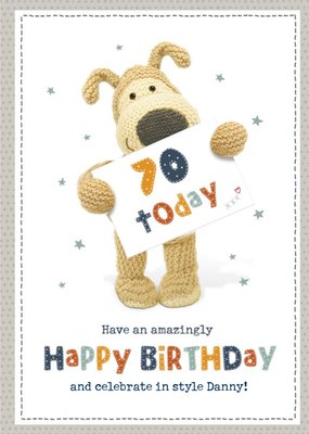 Boofle 70th Have an Amazingly Happy Birthday Card