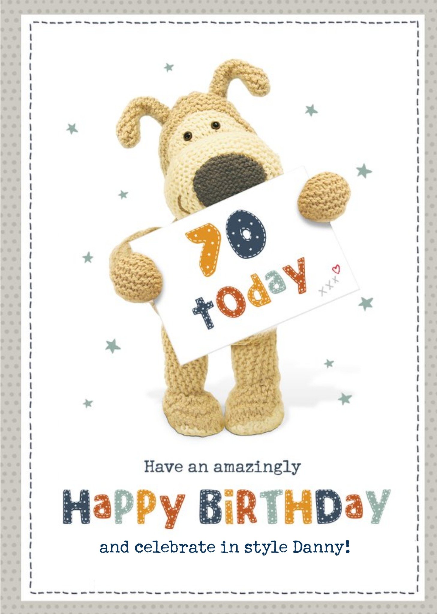 Boofle 70th Have An Amazingly Happy Birthday Card Ecard