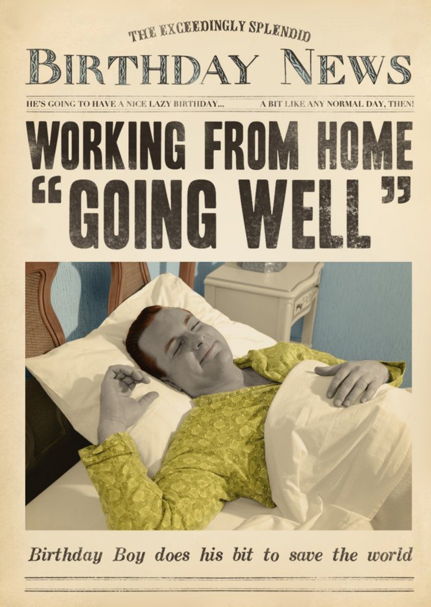Moonpig Working From Home Going Well Funny Card Ecard