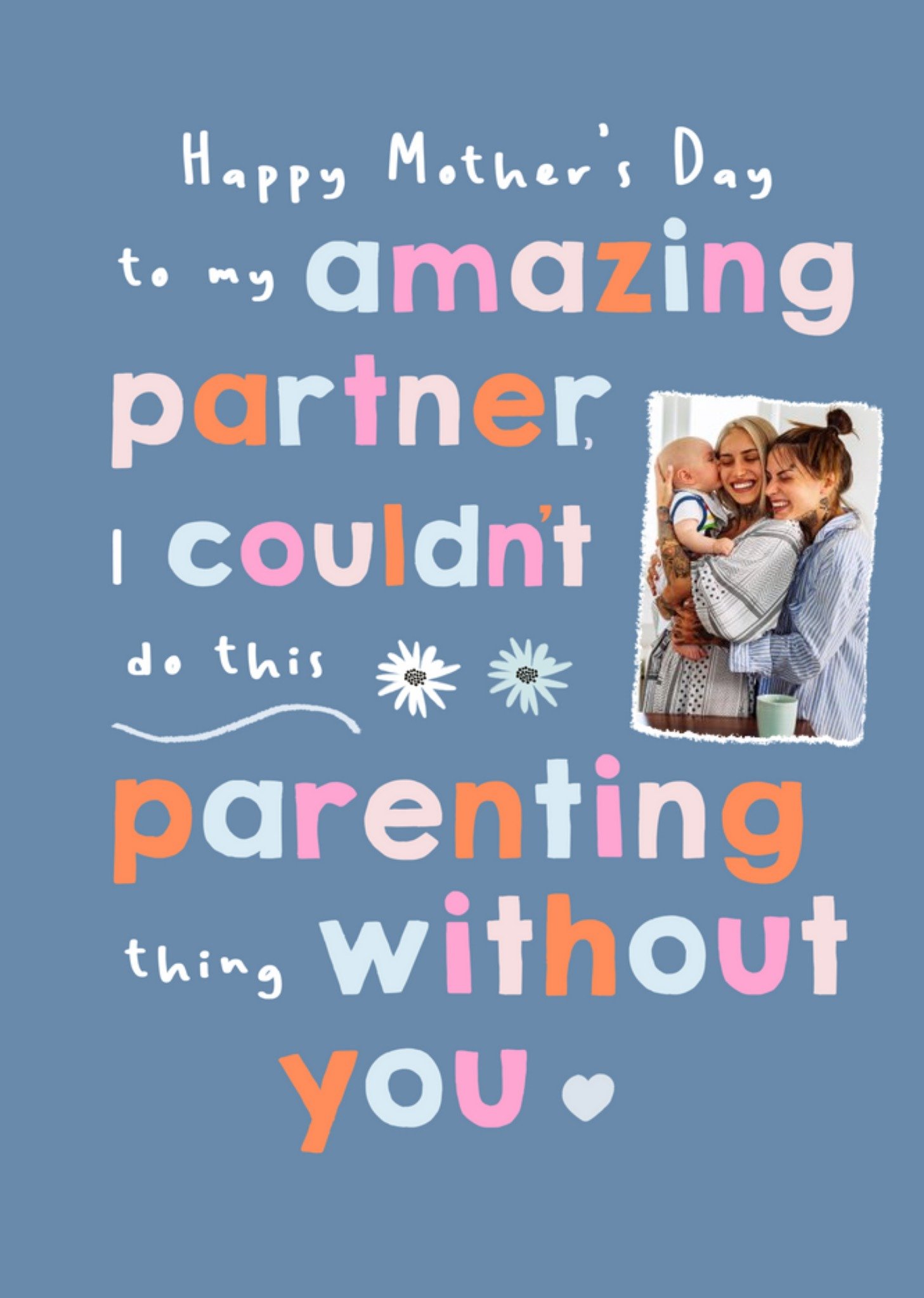 Amazing Partner Mother's Dar Photo Upload Card Ecard