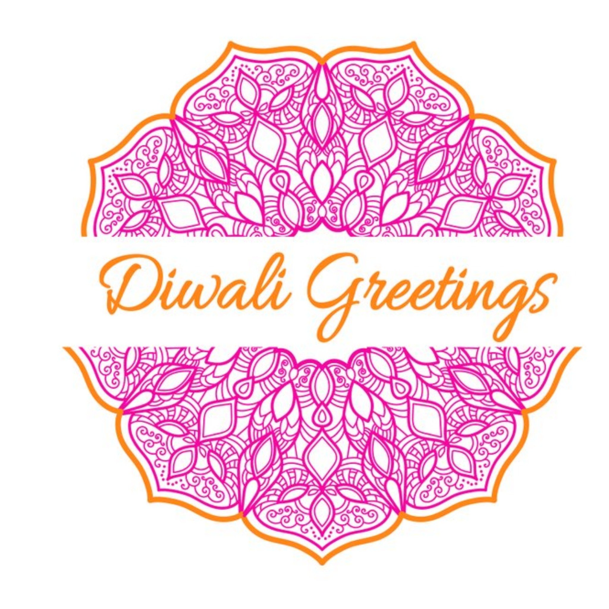 Roshah Designs Illustrated Mandala Diwali Card, Square