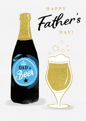 Emma Proctor Designs Illustration Beer Drink Father's Day Card
