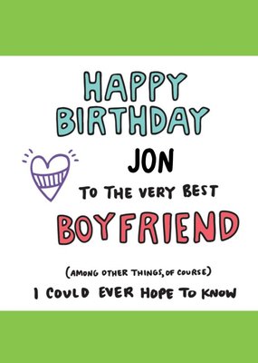 Very Best Boyfriend Birthday Card