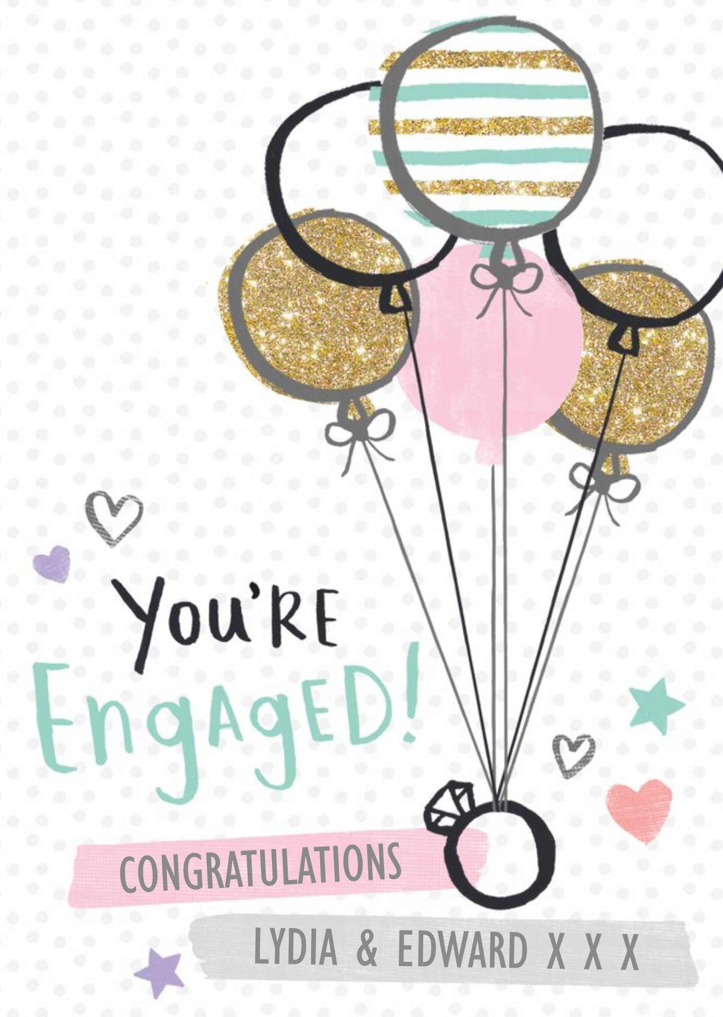 Moonpig You're Engaged Engagement Congratulations Card Ecard