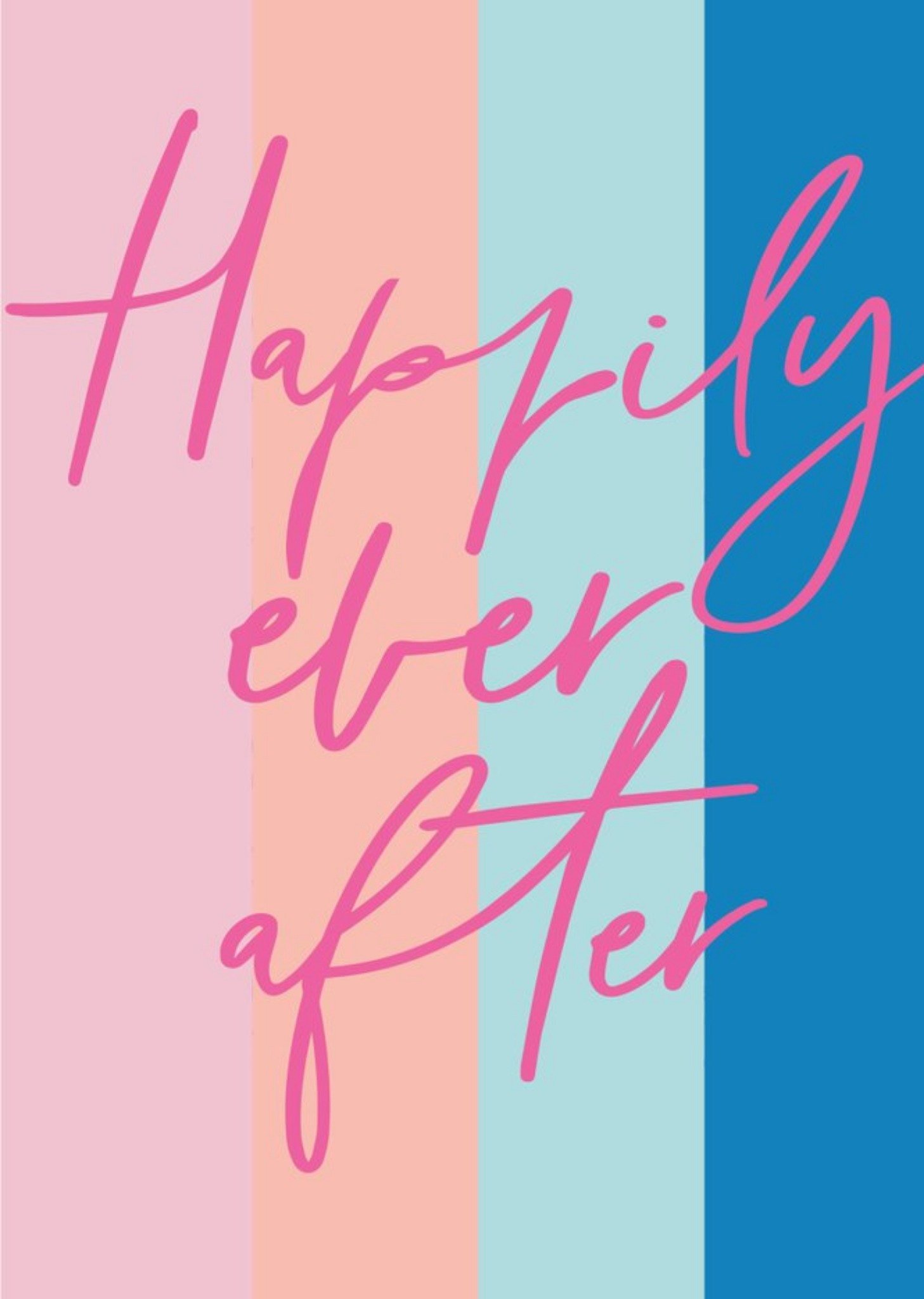 Moonpig Happily Ever After Stripy Card, Large