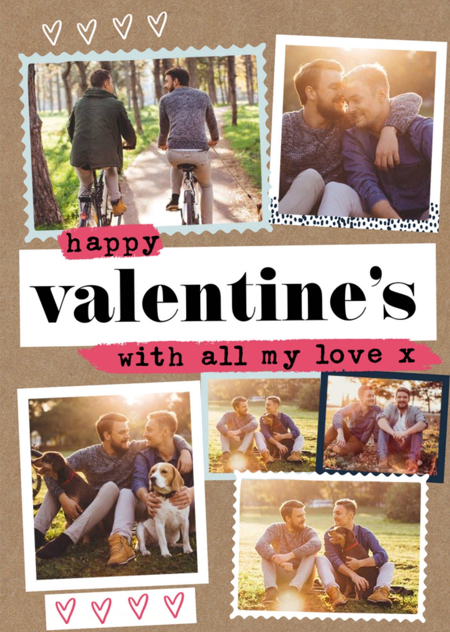 Moonpig Happy Valentines Day Same Sex Photo Upload Valentines Card, Large