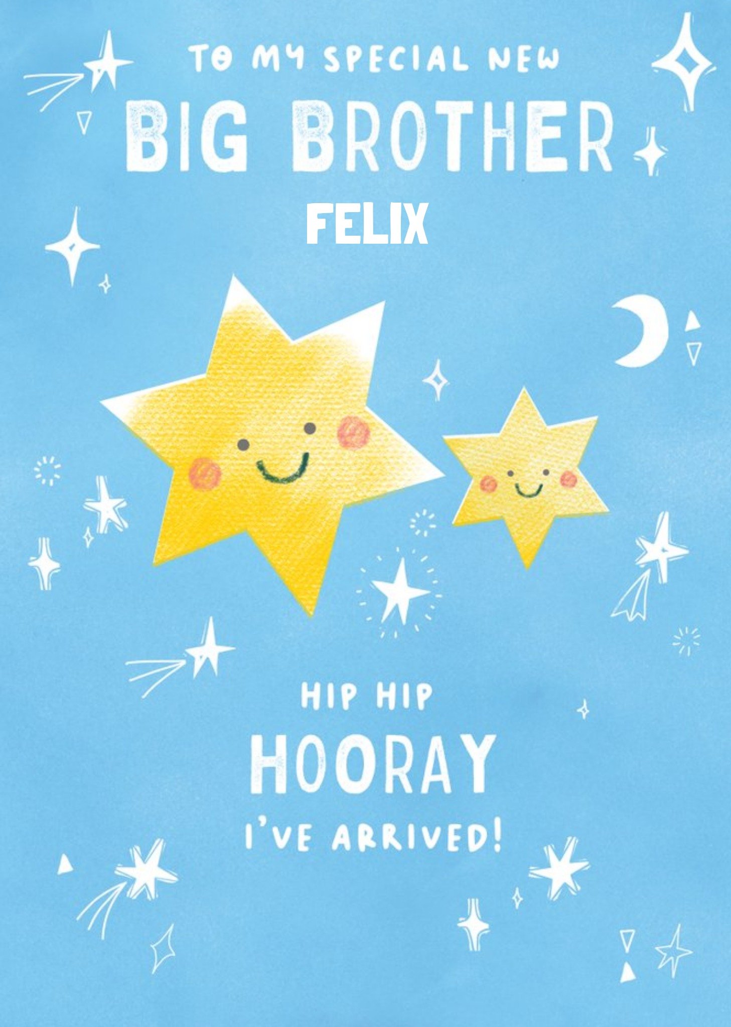 Moonpig To My Big Brother I've Arrived Cute New Baby Card Ecard
