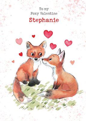 To My Foxy Valentine Card