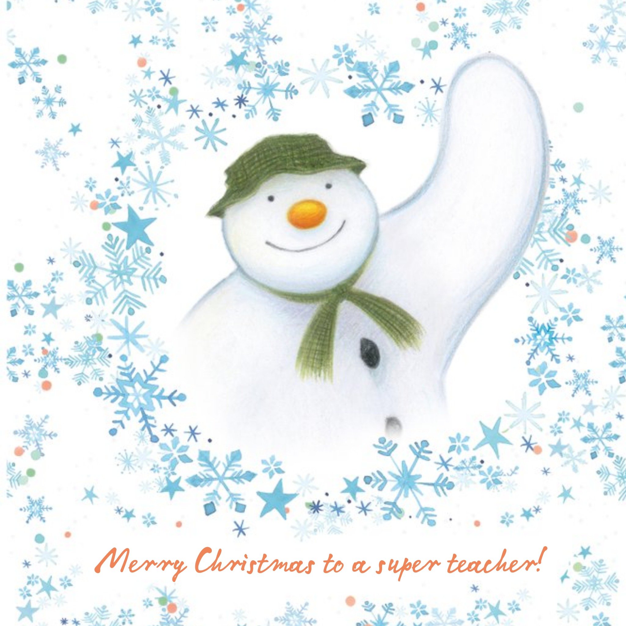 The Snowman To Teacher Christmas Card, Square
