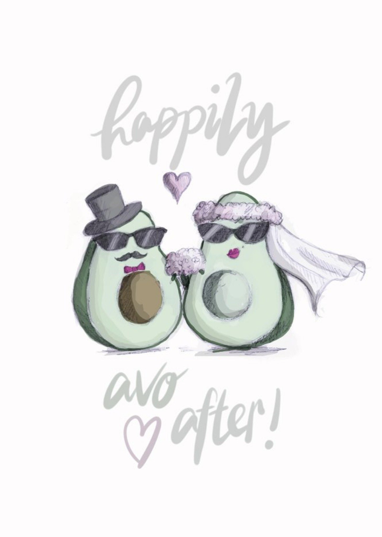 Double Pea Design Avocado Pun Birthday Card Ecard