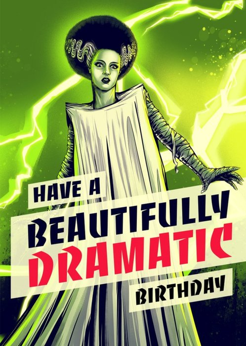 Universal Monsters The Bride Of Frankenstein Horror  Birthday Card
