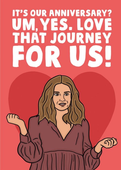 Funny Spoof TV Show Love That Journey For Us Anniversary Card