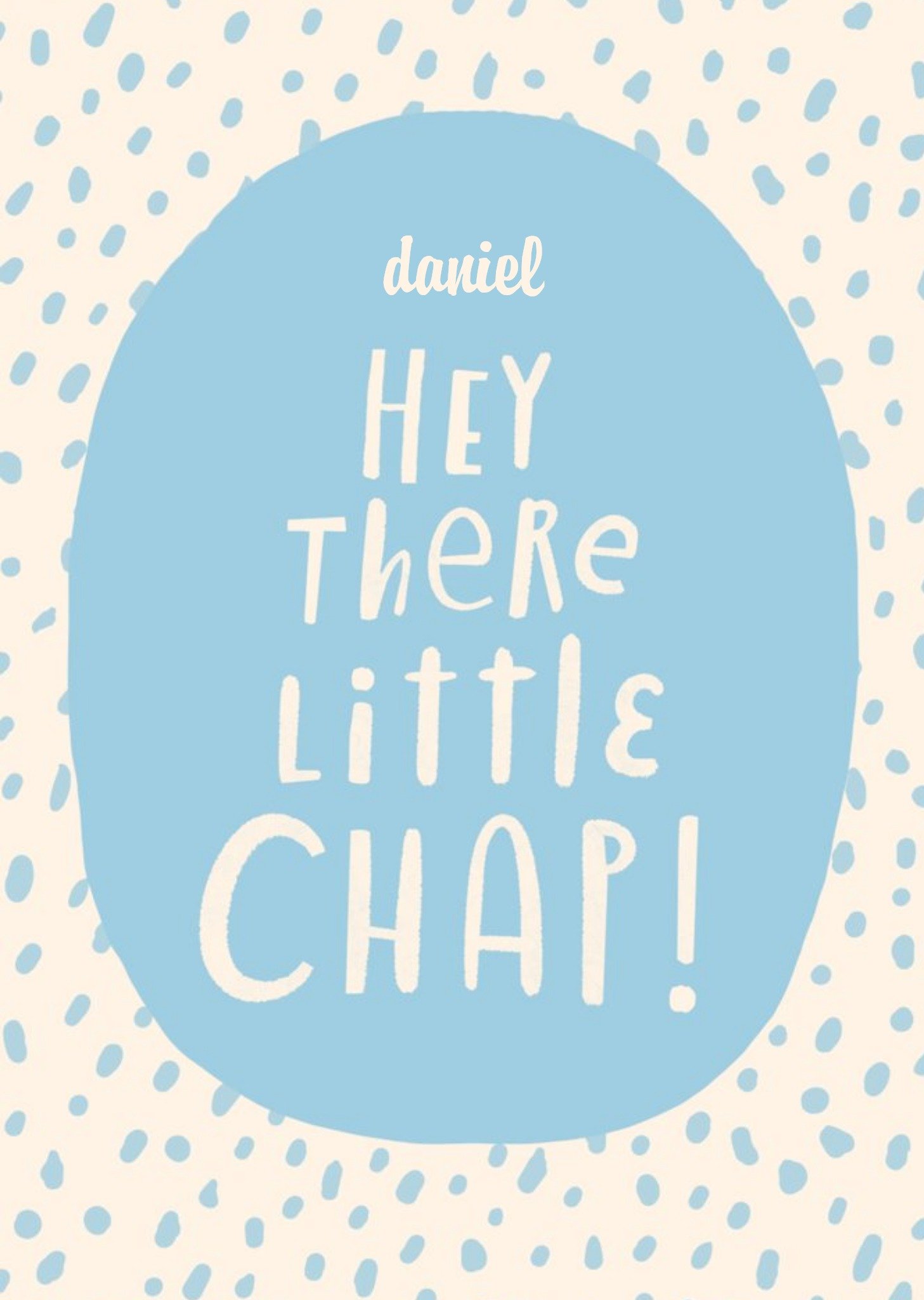 Moonpig Hey There Little Chap New Baby Card, Large