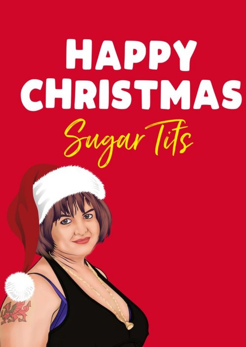 Happy Christmas Sugar Tits Funny Christmas Card
