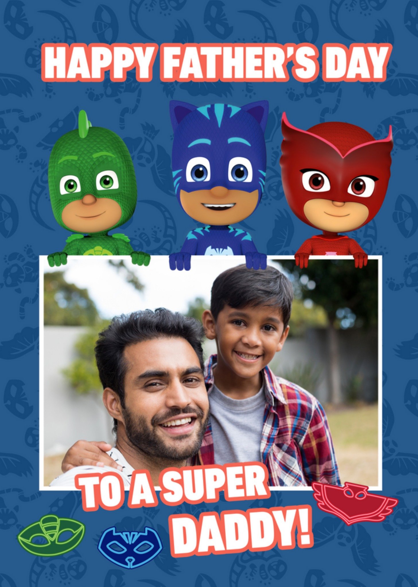 Pj Masks Happy Fathers Day To A Super Daddy Card