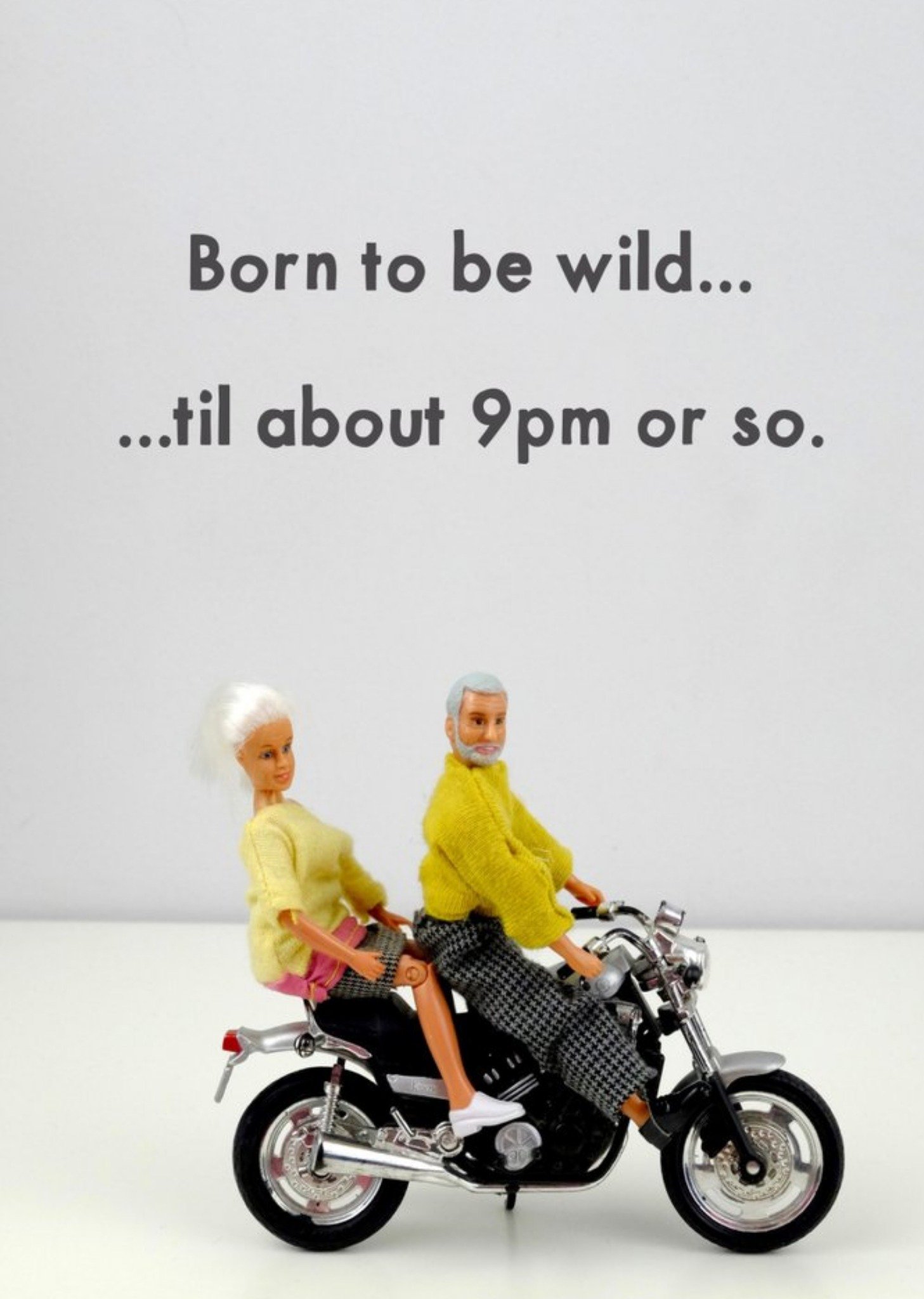 Bold And Bright Funny Rude Dolls Born To Be Wild Card, Large