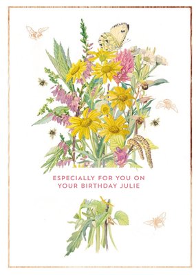 Edwardian Lady Floral Especially For You On Your Birthday Card
