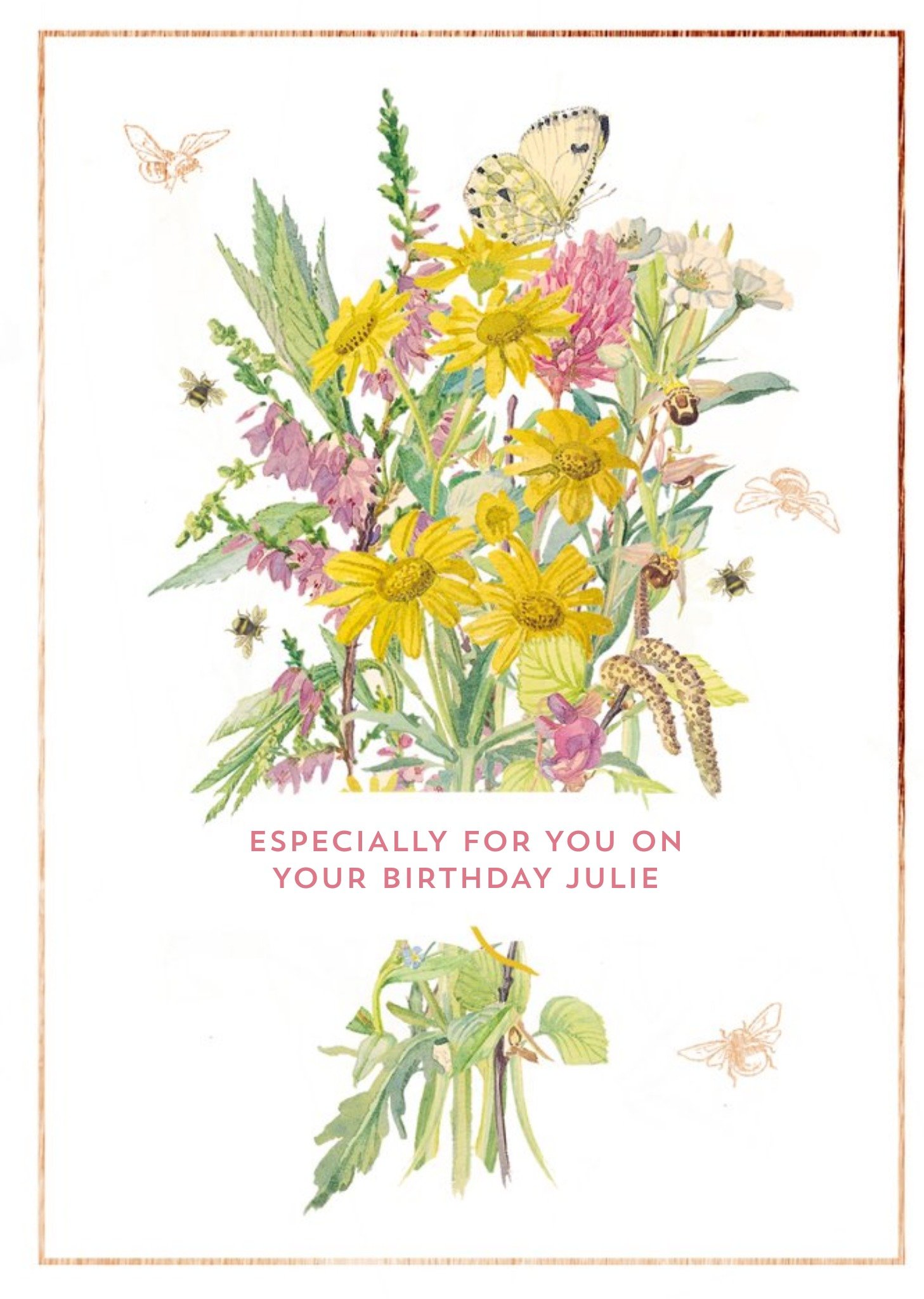 Edwardian Lady Floral Especially For You On Your Birthday Card Ecard