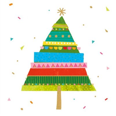 Illustration Of A Colourful Christmas Tree Christmas Card