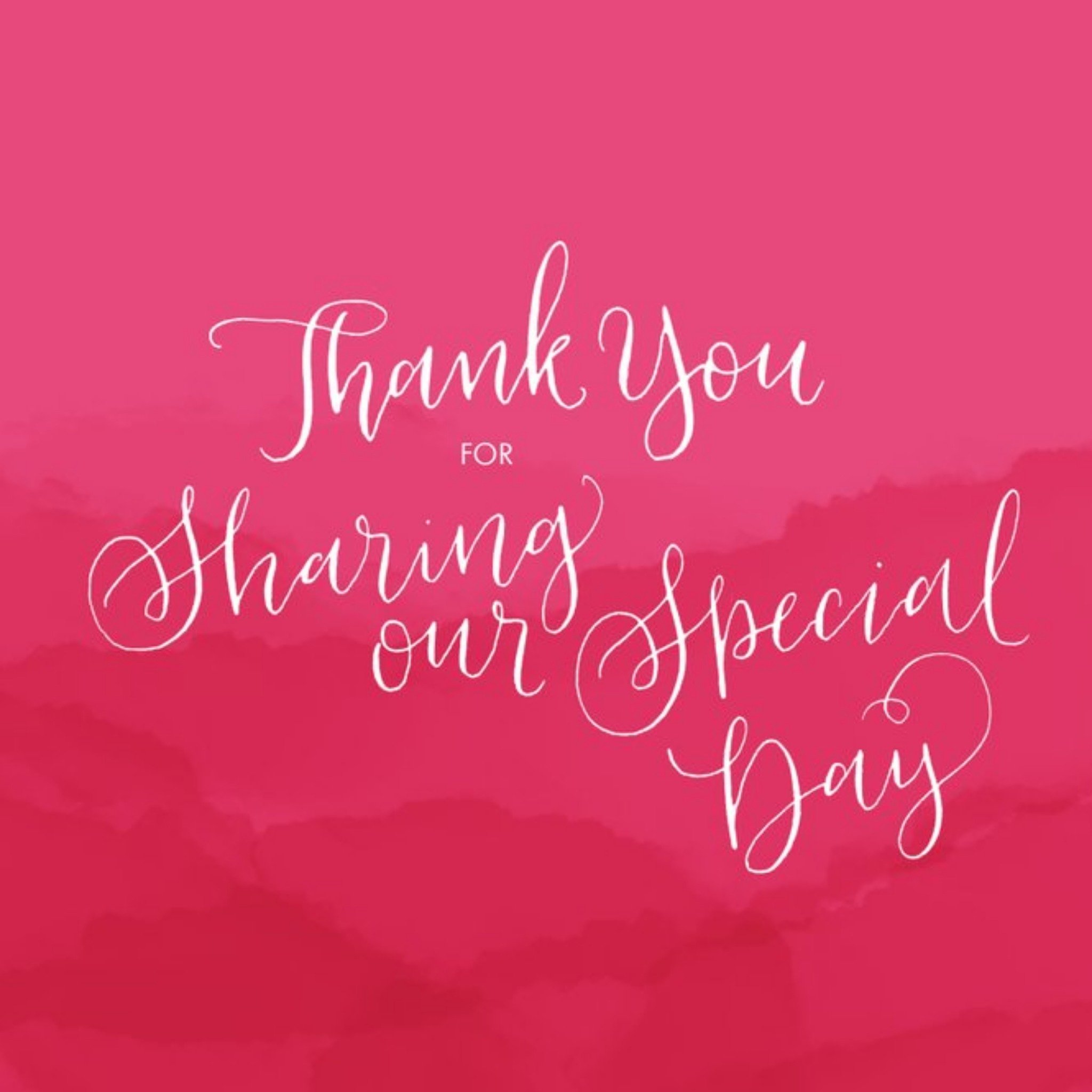 Other Cardinal Hills Personalised Thank You For Sharing Our Special Day Card, Large