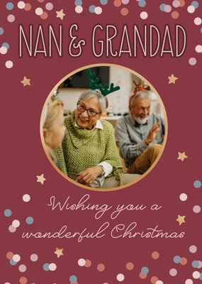Photo Upload Nan & Grandad Christmas Card