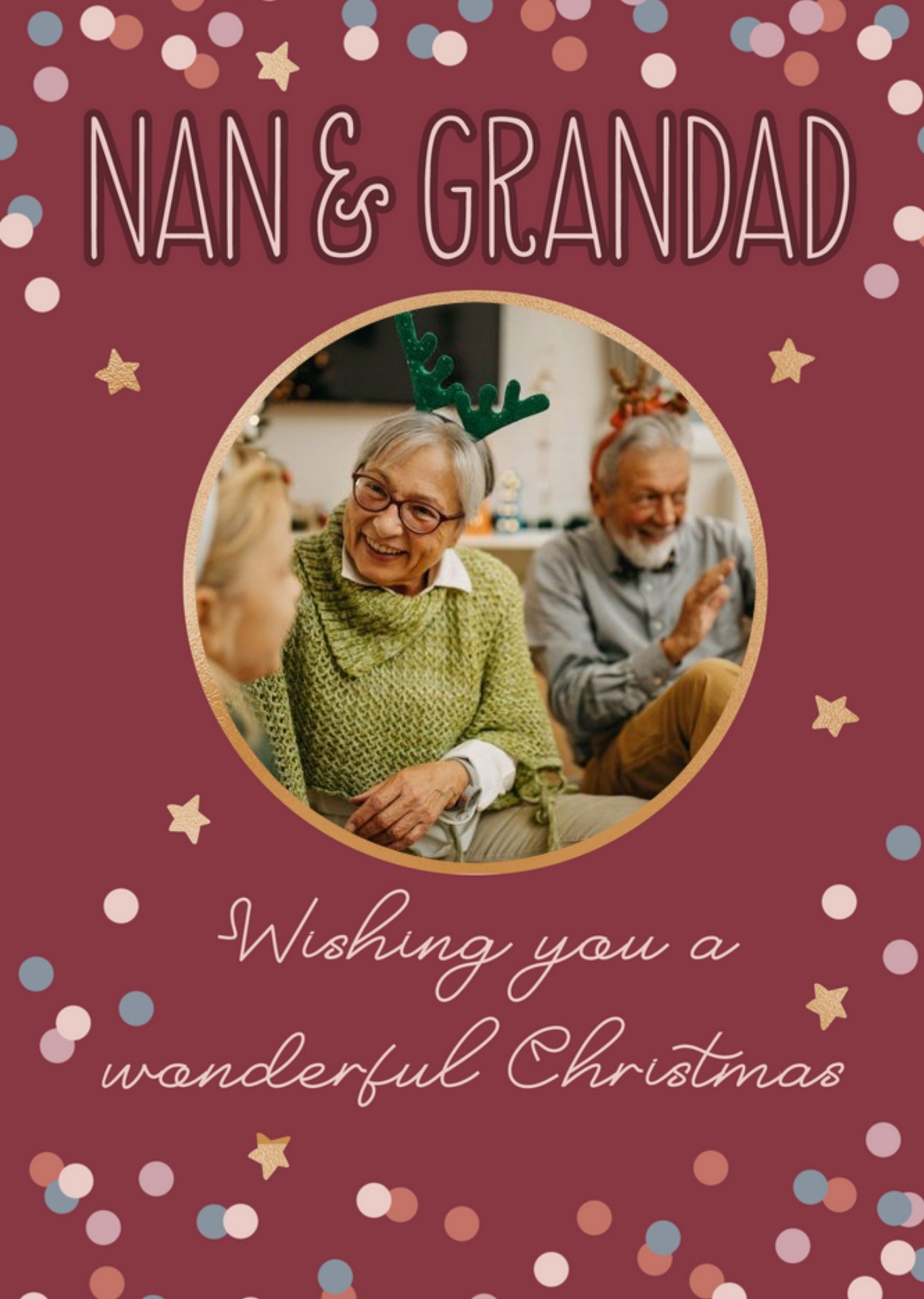 Photo Upload Nan & Grandad Christmas Card Ecard