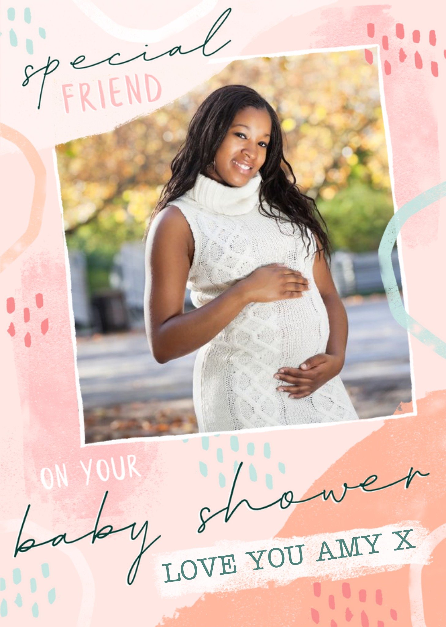 Moonpig Special Friend Baby Shower Photo Upload Card Ecard