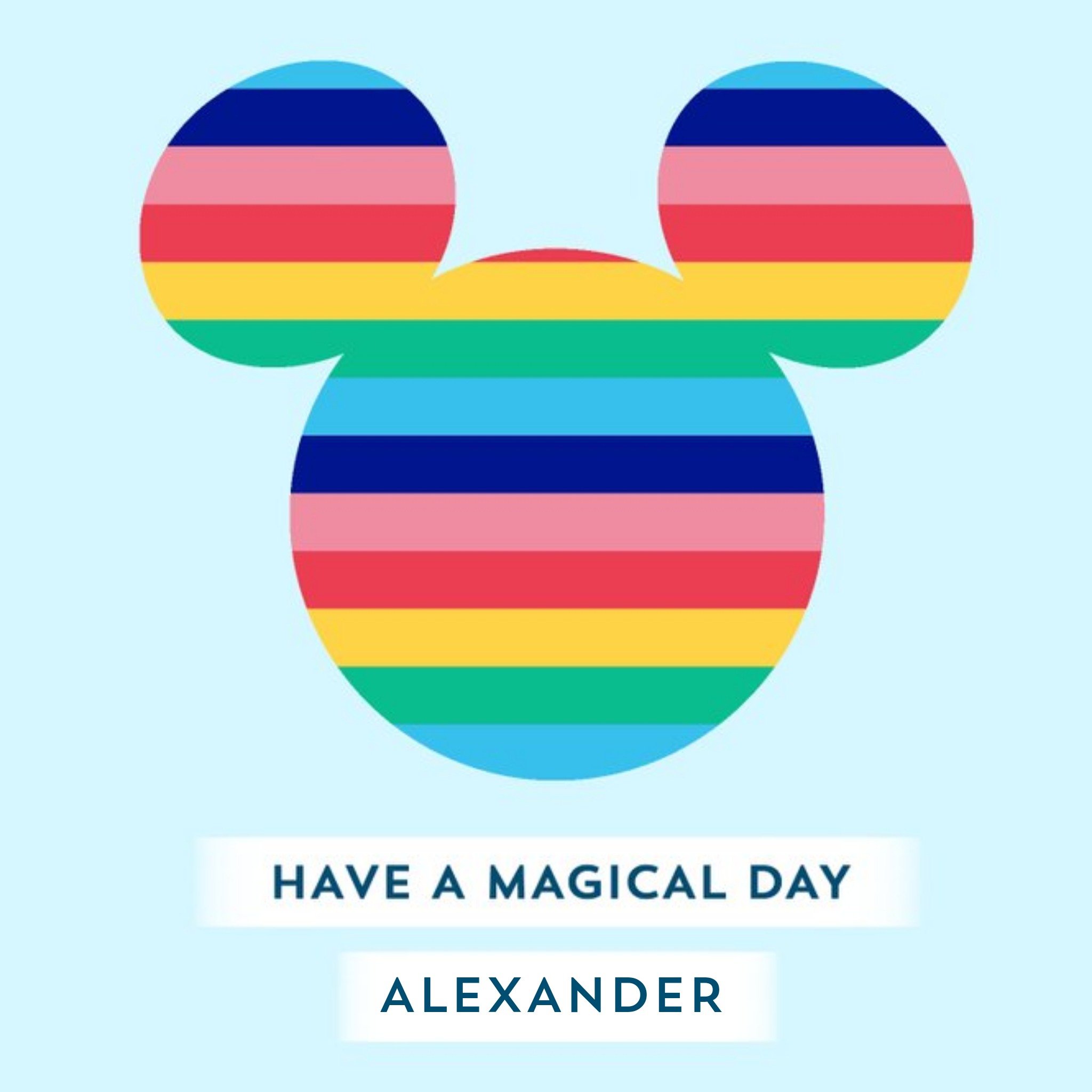 Disney Mickey Mouse Pride Have A Magical Day, Birthday Card, Large