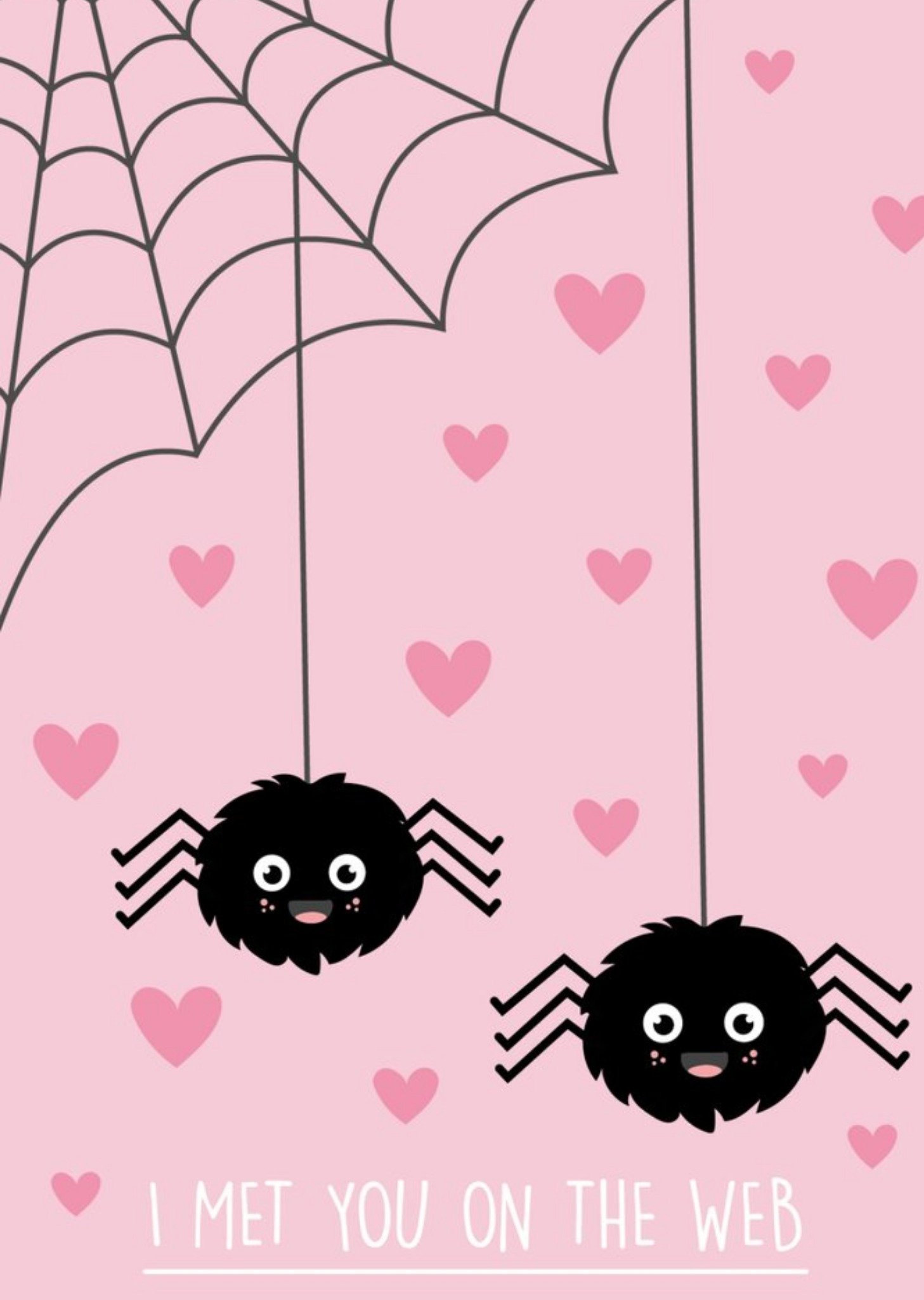 Rumble Cards I Met You On The Web Spider Valentines Day Card, Large