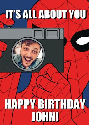 Marvel Spiderman Its All About You Happy Birthday Card