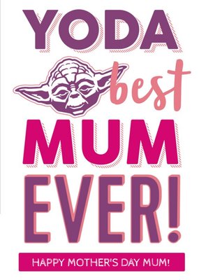 Star Wars Yoda Best Mum Ever Personalised Mother's Day Card