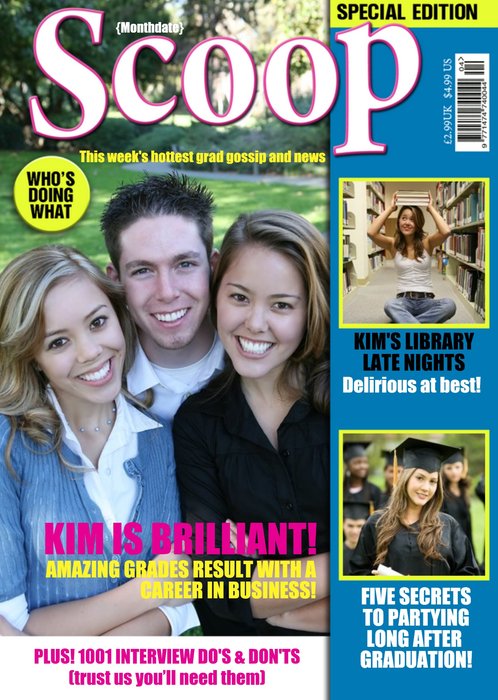 Scoop Spoof Gossip Magazine Personalised Photo Upload Graduation Card