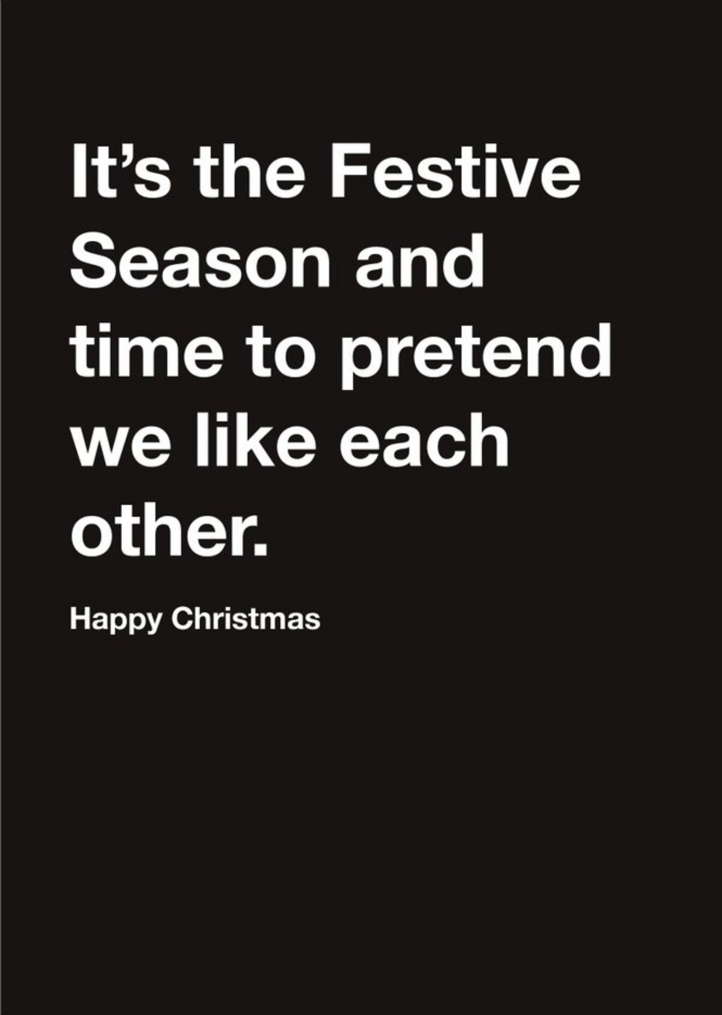 Carte Blanche Festive Season Humour Happy Christmas Card