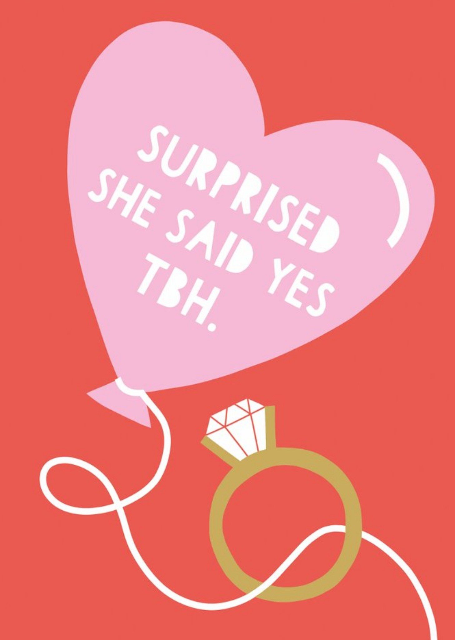 Moonpig Lucy Maggie Surprised She Said Yes, Large Card