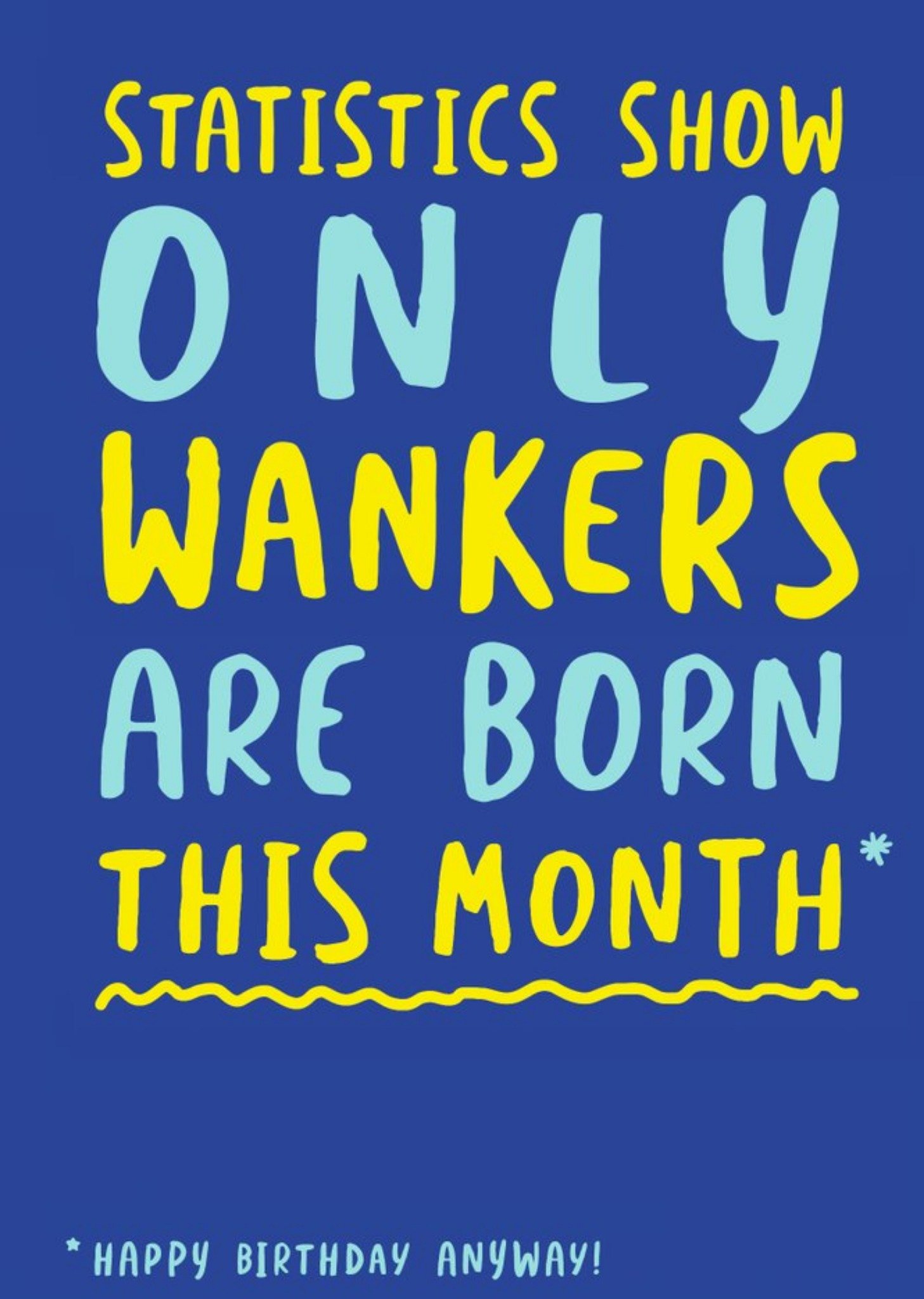 Moonpig Only Wankers Are Born This Month Birthday Card, Large