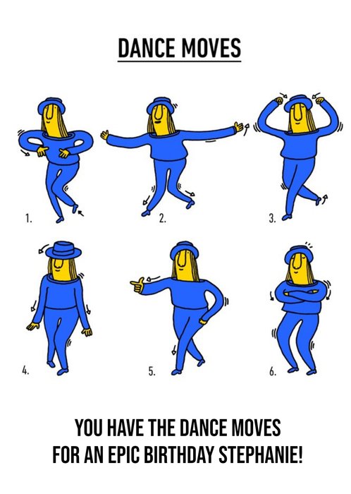 Video Game Dance Moves Epic Birthday Card