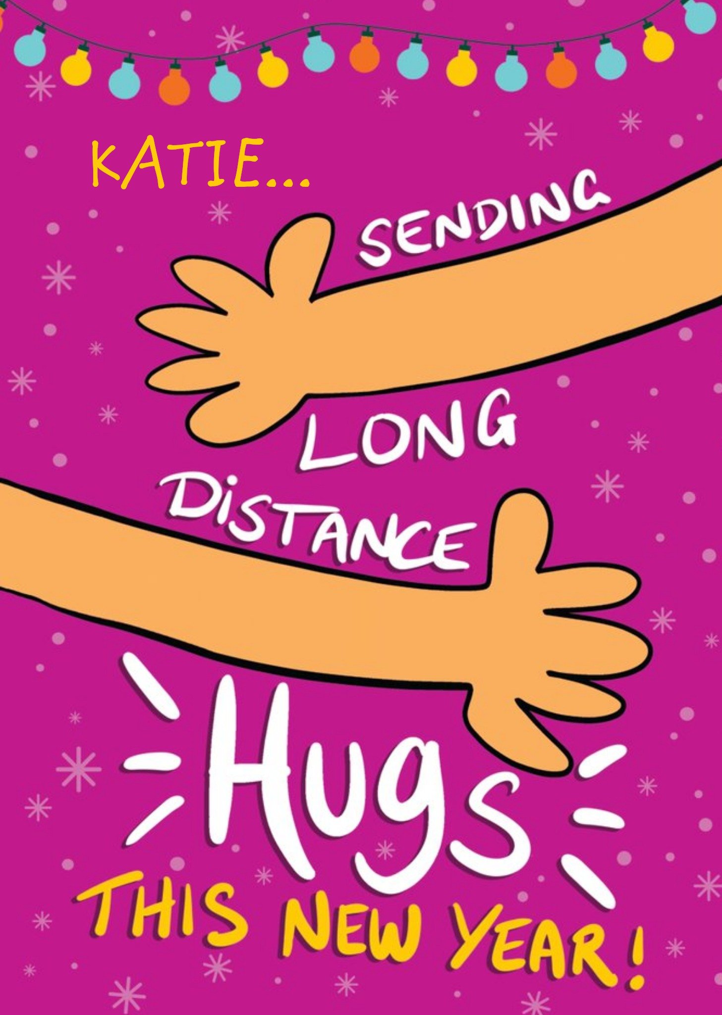 Moonpig Sending Long Distance Hugs This New Year Covid Card, Large
