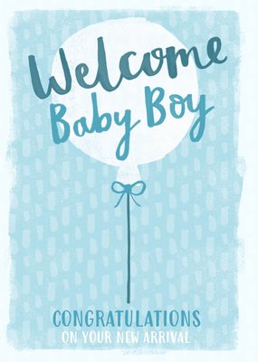 Welcome new baby boy Postcard