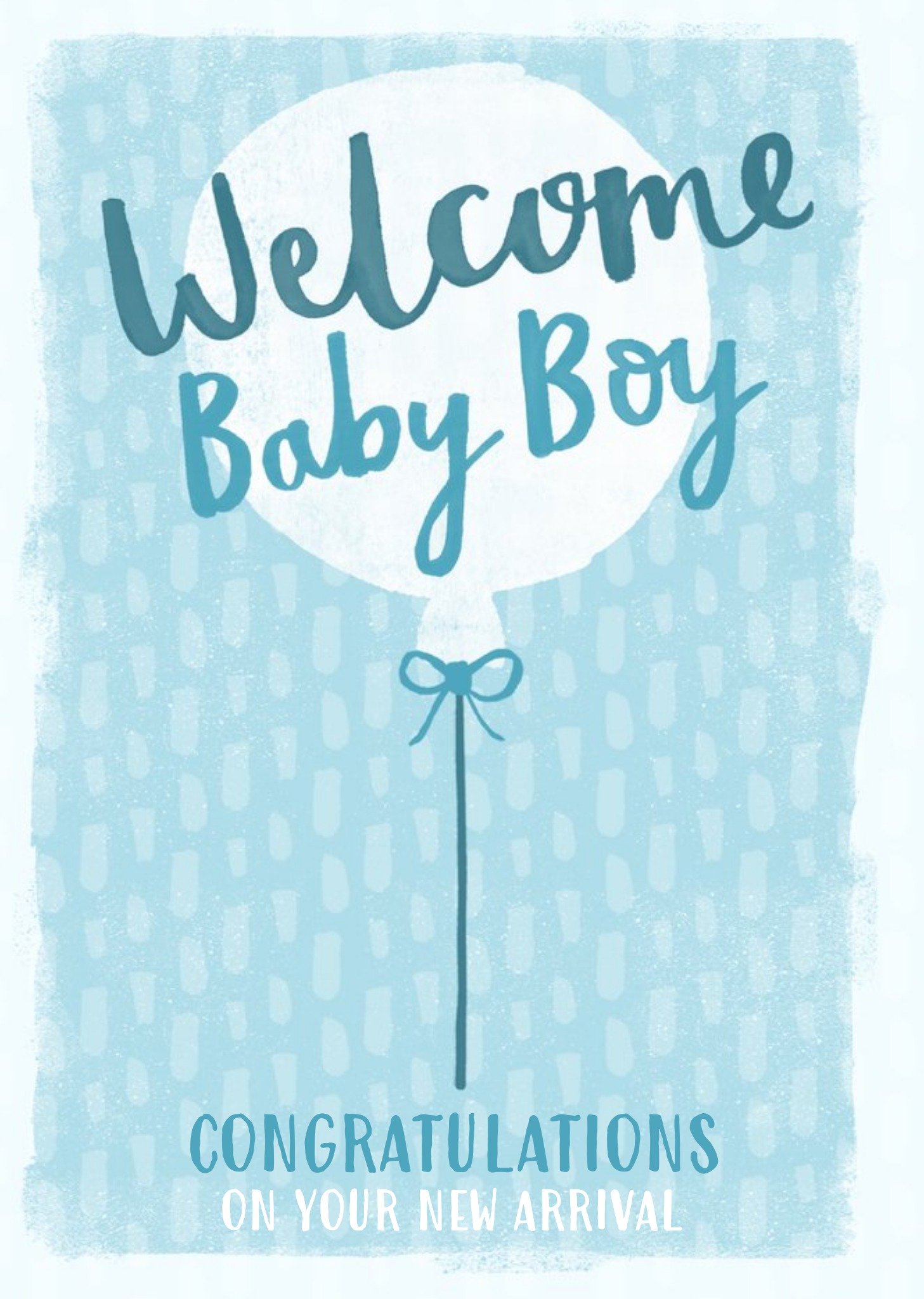 Welcome New Baby Boy Postcard