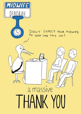 Funny Thank You Card for the Midwife