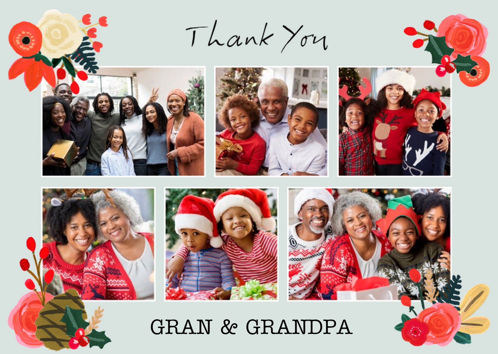 Le Jardin De Fleur Gran And Grandpa Photo Upload Christmas Thank You Card