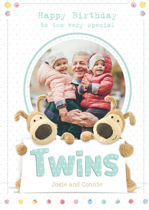 Birthday Card - Photo Upload - Twins