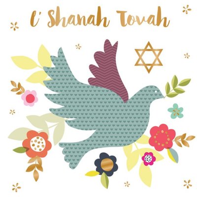 Shanah Tovah Dove And Floral Card