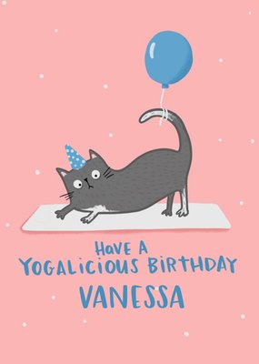 Lucy Maggie Have A Yogalicious Birthday Card