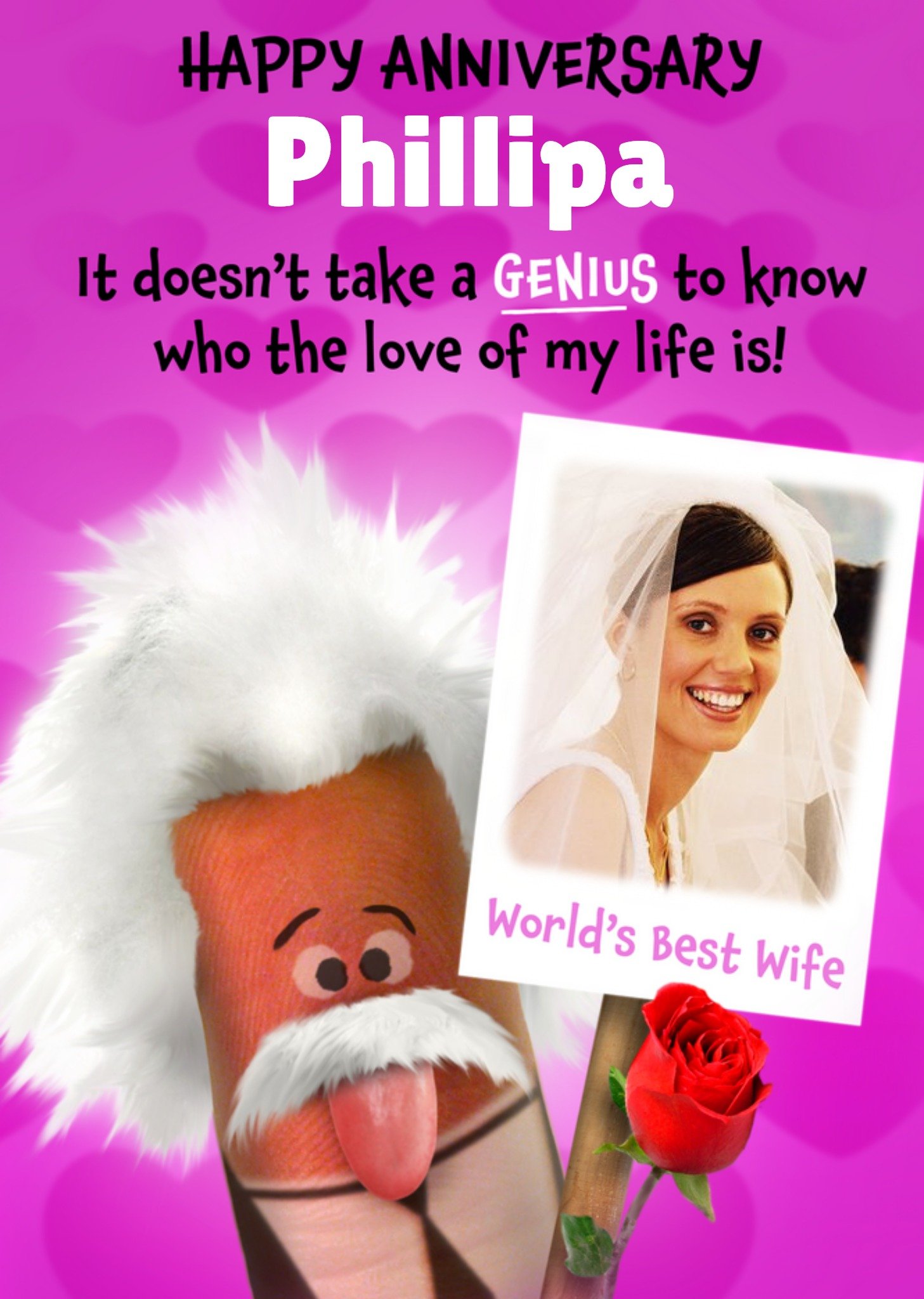 It Doesn't Take A Genius Personalised Photo Upload Anniversary Card For Wife Ecard